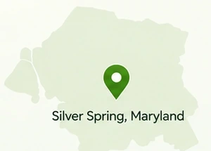 Map of the Silver Spring, Maryland service area